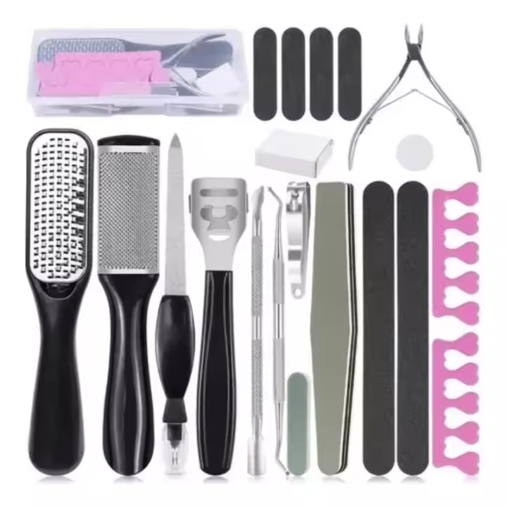 Kit Profesional de Pedicura Exfoliadora Lima 21 Piezas Accesorios de Manicura de Belleza - 1