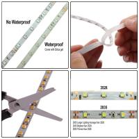 Tira De Luces LED RGB Impermeable DC 12V 5M 60LED/M 2835 Luz Flexible Para TV Luz De Fondo Caliente Blanca Y Blanco - details 1