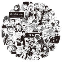 Pegatinas De Voleibol Anime Haikyuu!! 10/30/65pcs En Blanco Y Negro Para Teléfono Estuche Guitarra Diseño Cool Hinata Shoyo Resistentes Al Agua - details 2