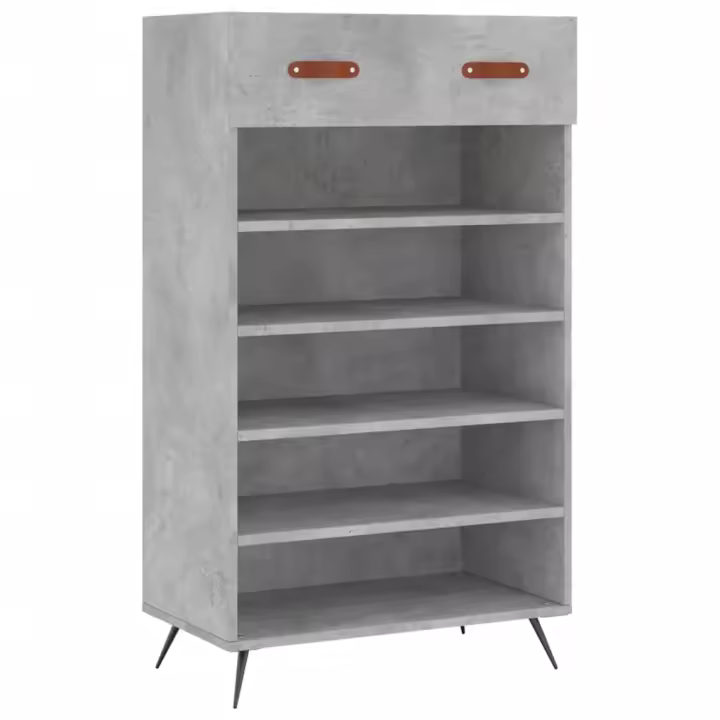Zapatero Madera de Ingeniería gris Hormigón 60x35x105 cm - 1