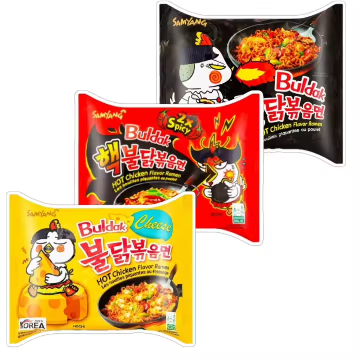 Ramen Samyang Buldak Triple: ¡Explosión de Doble Picante, Original y Queso! - 1