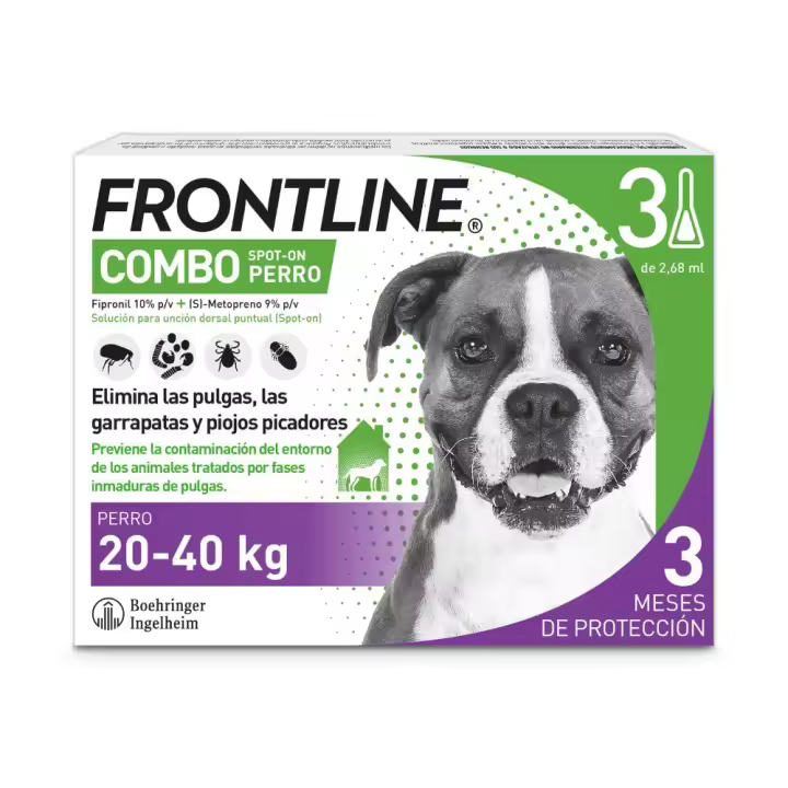 FRONTLINE COMBO Spot-On Perro 20-40 kg (3 pipetas) - 1