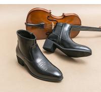 Botas De Negocios Para Hombre Estilo Británico Vintage Hechas a Mano En Cuero PU Botas De Tobillo Materiales De Suela Y Lining De PU - details 15