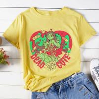 Camiseta Kawaii De Mujer Estampado De Dibujos Animados Rosa Harajuku Aesthetic Moda Coreana Y2k Casual Manga Corta O-Neck - details 6