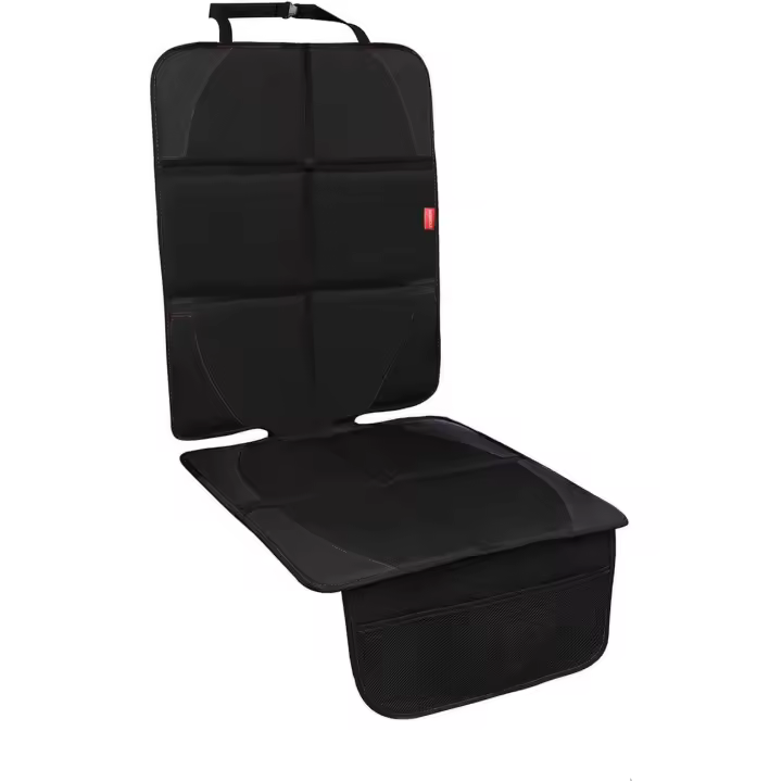 Protector de asiento de coche, fundas protectoras de asiento de coche para niños/perros con organizador, fundas antideslizantes para asientos de coche (negro, 1 paquete) - 1