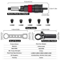 Kit De Herramienta De Soldadura Eléctrica Con Adaptador De Taladro No Arecionado Herramienta De Soldadura Eléctrica Para DIY En El Hogar 2.4mm/3.2mm/4.0mm/4.8mm/6.4mm - details 2