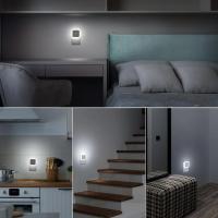 Luz Nocturna LED Cuadrada Para Cocina Armario Pasillo Escaleras Habitación Infantil Dormitorio Decoración Control De Luz Con Enchufe EU/US - details 2