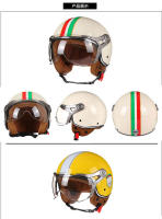 Casco De Motocicleta Retro APROBADO DOT Para Motocross Con Lente 3/4 Chopper Motorbike Helmets Abs Material Hombre - details 5