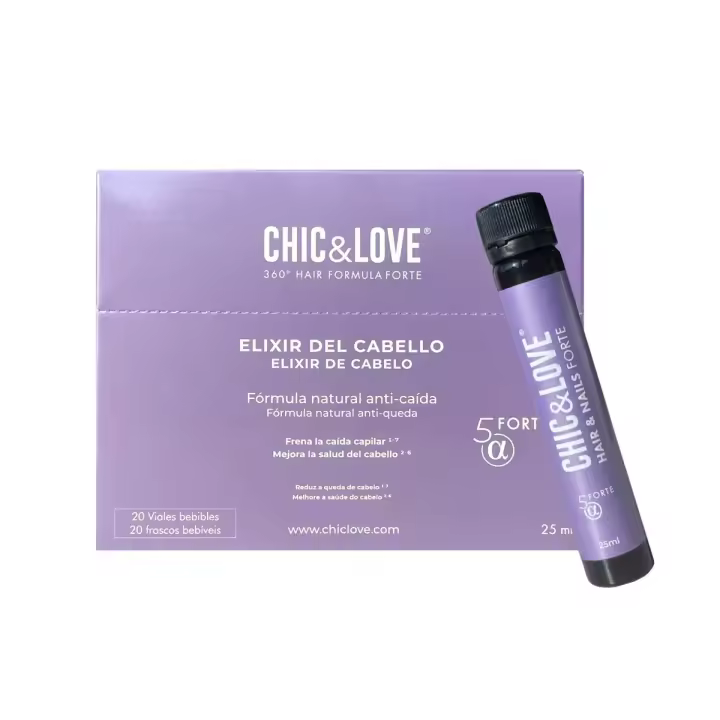 Chic & Love Wellness 360 Hair Formula Pack 20 Viales, Cabello y uñas - 1