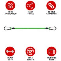 Cordones Elásticos Verdes De 30-150CM Con Gancho 8MM Para Bicicletas Ligeros Cuerda De Bungee Para Auto Equipaje Rack De Techo - details 3