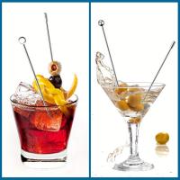 20Pcs/pack Palillos De Cocktail De Acero Inoxidable Reutilizable Herramientas De Barra Para Olivas Y Aperitivos - details 0