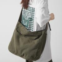 Bolso Bandolera De Lona Casual Para Mujer Y Hombre Gran Capacidad De Color Sólido Estilo Trendy Y Cool Para Estudiantes Y Adultos - details 5