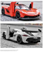 Modelo De Coche Diecast KNSG Jesko a Escala 1:32 Con Luces Y Sonido Puertas Abiertas Cuerpo De Aleación Neumáticos De Goma Regalo Para Niños - details 10