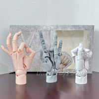 Mano Super Móvil 1:1 Para Dibujar Y Pintura Figura De Acción Simulación Blanco Y Gris Mano Izquierda Y Derecha Modelo De Juguete Para Adultos - details 5