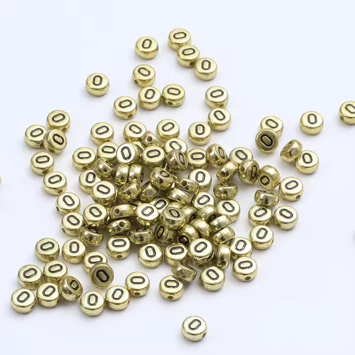 100-500PCS Letras Mayúsculas Y Minúsculas A-Z De Acrílico Para La Creación De Joyas Abalorios Redondos Para Pulseras Y Collares DIY - 1