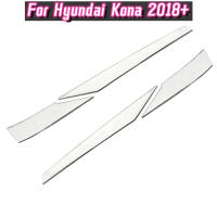 4Pcs Pegatinas De Acero Inoxidable Para Espejo Retrovisor De Coche Cubierta Antiseña Accesorios Para Hyundai Kona Kauai Encino 2017-2021 - details 4