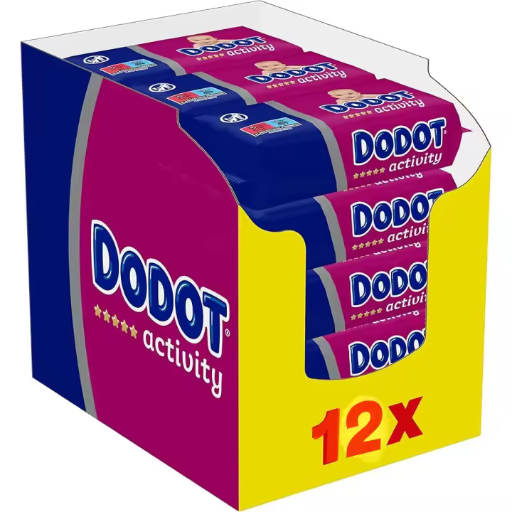 Toallitas Dodot Activity Hidratantes para Bebés, 648 Unidades (12 x 54), Testadas Dermatológicamente - 1