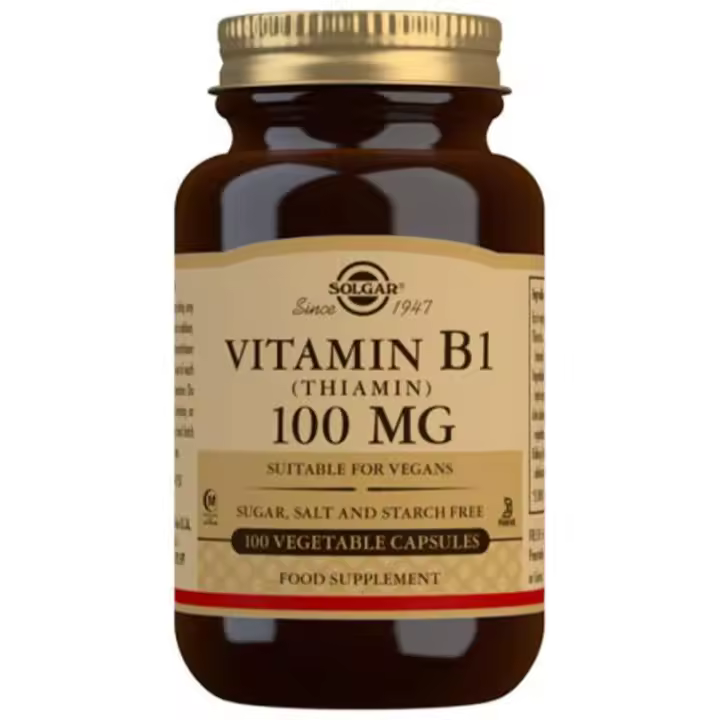 Vitamina B1 100 Mg Tiamina 100 Cápsulas Vegetales - 1