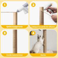 Cuerda de sisal para árbol rascador, 5 mm x 30 m, Cuerda de sisal Natural, Columna rascadora, Cuerda de cáñamo, Cuerda para rascar Gatos, Cuerda para rascar, Cuerda de sisal, decoración - details 0