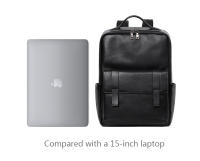 Mochila Para Hombre De Cuero Genuino Grande Capacidad Con Bolsillo Para Portátil De 15.6 Pulgadas Diseño Moda Múltiples Bolsillos Bolsa Escolar - details 13