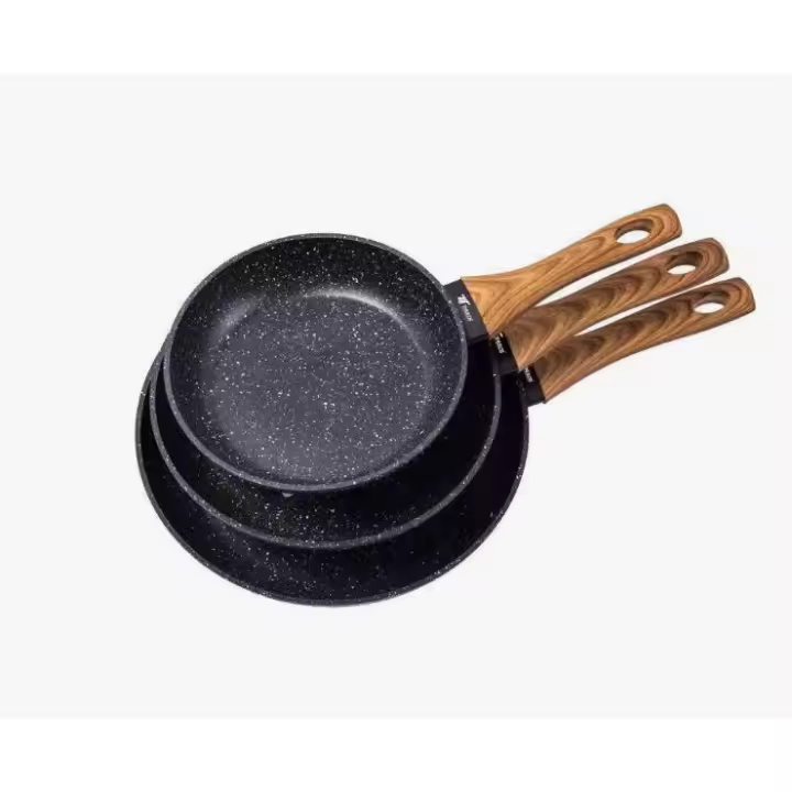 ROMUGA Set de 3 sartenes antiadherentes Ø20, Ø24 y Ø28 cm. Compatibles con Gas, Eléctrica, Vitrocerámica, Halógena e Inducción. Sin PFOA ni BPA. - 1