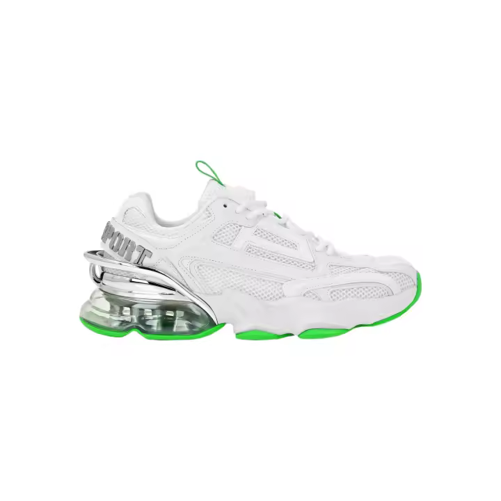 Zapatillas Deportivas PLEIN SPORT Runner Thunder Mix con Logo Metálico Color Blanco - 1
