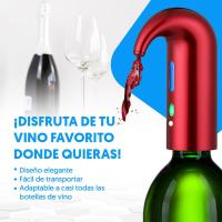 Decantador eléctrico, decantador portátil automático, recargable por USB, incluye tubo de silicona y cable de carga USB, filtro y botón de encendido/apagado, batería de 1500 mAh - details 3