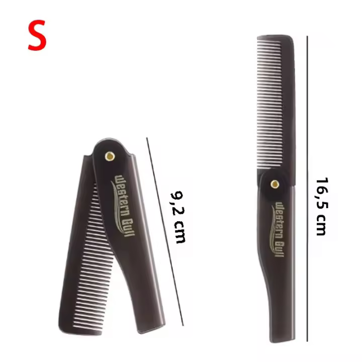 Peine Plegable Portátil De Plástico Para Barba Peine De Cabeza Para Hombres Y Mujeres Herramienta De Peinado Para Cabello Uso Profesional O Doméstico - 1