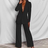 BAMBOOBOY Sastre Elegante Conjunto De Blazer Y Pantalones De Manga Larga Para Mujer Primavera Otoño Clásico OL Street Outfit - details 5