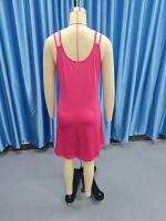 Vestido De Verano Con Cuello En V Y Cintura Alta Ajustado Sin Mangas Para Mujer Estilo Europeo Y Americano Amazon - details 3