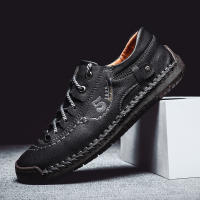 Zapatos Casuales Para Hombre En Cuero Mocasines De Alta Calidad Confortables Y Antideslizantes Para Exterior Clásicos De Tobillo - details 2