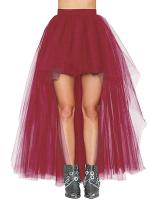 Nueva Llegada De Petticoats Alta-baja Para Vestido De Coctel Elástico De Malla Redonda De Color Negro Rojo Azul Morado Café Rosa Verde Tútú De Halloween Skirt Gótica Adecuado Para Mujeres - details 20