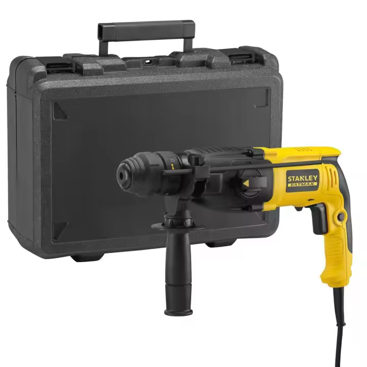 STANLEY Martillo Combinado SDS Plus® 800W 2,4J EPTA - Potente y Versátil con 3 Modos de Trabajo (Rotación, Percusión, Cincelado)| Incluye Accesorios y Maletín para Profesionales | Modelo SFMEH210K-QS - 1