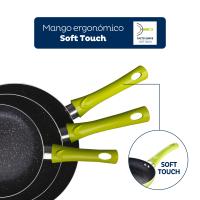 San Ignacio Juego de Sartenes Aluminio Prensado 3 Piezas Negras Soul Marble - details 23