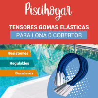 Pack de Tensores Lona de Piscina. Goma elástica de Gran Resistencia para el cobertor de Invierno. Regulables.  Pack de: elegir unidades  PISCIHOGAR VIDA PARA TU HOGAR - details 3