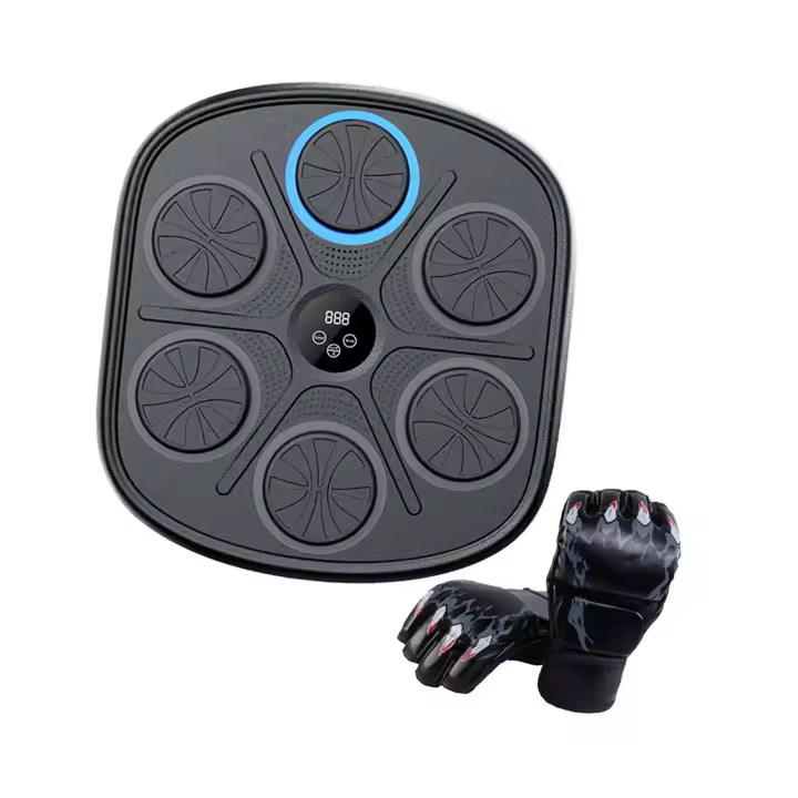 2024 Nueva máquina de Boxeo con música inteligente y Guantes De Boxeo, entrenador de Boxeo con música Bluetooth inteligente montado en la pared with LED, entrenamiento de agilidad con sonido electrónico, Boxeo digital para adultos y niños - 1