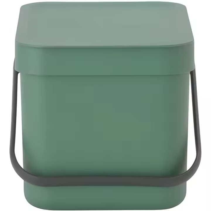 Brabantia Sort & Go Cubo de Basura, 6 L, Plástico, Blanco, 26.5x20x18 cm - 1