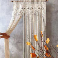 Cortinas De Pared Montadas De Lujo Rural Tejidas Estilo Coreano Para Sala De Estar Y Dormitorio Decoración Hogareña - details 2