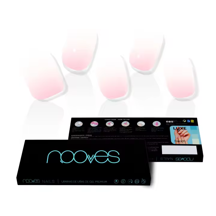 NOOVES NAILS Láminas de Uñas de Gel Precurado Premium - Soft Fade - Rosa  Tiras De Uñas De Gel semicurado Pegatinas Uñas Semipermanente en Gel Gel Nail stickers Uñas de gel Pegatinas - 1