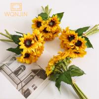 6Pcs/Lot Flores Artificiales De Seda Girasoles Para Decoración De Hogar Bodas Y Jardines Regalo De Boda Decoración De Habitaciones - details 3
