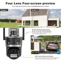 Cámara De Seguridad IP 8K 16MP WiFi Con Zoom De 8X Y Cuatro Lentes Exterior PTZ Auto Tracking Protección Inteligente CCTV - details 1
