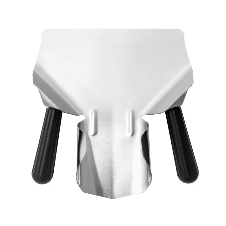 Cuchara de acero inoxidable para palomitas de maíz y papas fritas, cuchara multifunción para uso general, con asas dobles, 230 x 200 mm - 1