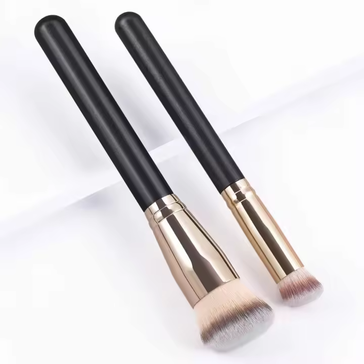 2 Unids Pincel De Maquillaje Para Base Y Corrector Crema Polvo Rostro Blush Líquido Herramientas De Maquillaje Fieryflies - 1