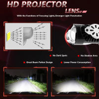 Lente H4 Proyector LED Faro De Coche Y Motocicleta 10000LM 100W Plug&Play Lámpara Turbo Fan Búlgara Inalámbrica Auto - details 5