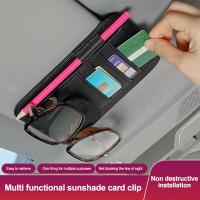 Organizador De Visera De Coche Multifuncional PU Para Gafas Tarjetas De Crédito Boletos Clip De Almacenamiento Para Sol - details 0