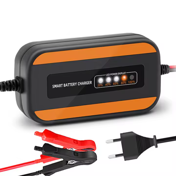 Cargador De Batería Automático EAFC 12V 3A Para Coche Con Pantalla LCD Mantenedor De Batería Para Motocicleta Y Vehículos Con Baterías Húmedas O Secas - 1