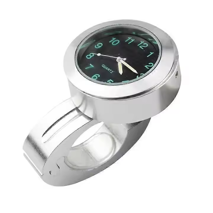 Reloj luminoso de aluminio para manillar de motocicleta, resistente al agua, de 22 mm, para Honda Shadow Vt 750, Honda Ruckus Cbx 250 Twister - 1