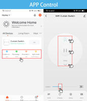 Cortinas Eléctricas Rollos Cortinas Conectadas Con Interruptor WiFi Tuya Controlado Por App Inteligente Compatible Con Alexa Google Home Siri - details 8