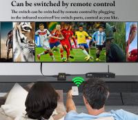 FGNS. HDMI(4K) Switch 5 A 1,Conmutador HDMI 4K de 5 Puertos con Control Remoto IR,1080P HD Video HDMI 5 en 1 Fuera,para Aquellos con Interfaz HDMI HDTV Digital,decodificador,DVD, Xbox360 y Otros Dispositivos - details 3