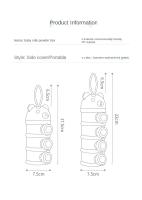 Caja de almacenamiento de leche de fórmula para bebé, dispensador portátil de leche en polvo para niños pequeños, contenedor de alimentos, caja de aperitivos, 3 piezas/4 piezas - details 2
